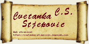 Cvetanka Stjepović vizit kartica